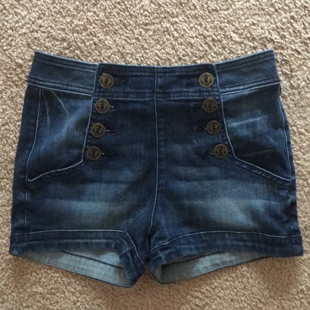 Express high waisted jean shorts